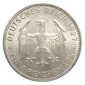 Niemcy, Republika Weimarska (1918-1933), 5 marek 1927 F, 450-lecie Uniwersytetu w Tybindze, Stuttgart