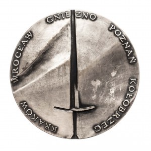 Polska, PRL (1944-1989), medal z serii królewskiej Oddziału Koszalińskiego PTN - Bolesław I Chrobry.