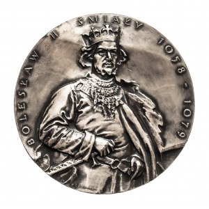 Polska, PRL (1944-1989), medal z serii królewskiej Oddziału Koszalińskiego PTN - Bolesław II Śmiały.