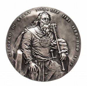Polska, PRL (1944-1989), medal z serii królewskiej Oddziału Koszalińskiego PTN - Mieszko III Stary.