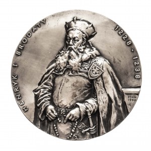 Polska, medal z serii królewskiej Oddziału Koszalińskiego PTN - Henryk I Brodaty.