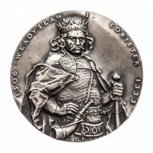 Polska, medal z serii królewskiej Oddziału Koszalińskiego PTN - Władysław I Łokietek.