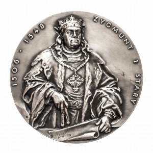 Polska, medal z serii królewskiej Oddziału Koszalińskiego PTN - Zygmunt I Stary.