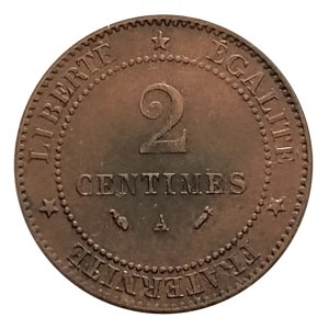 Francja, Trzecia Republika (1870 - 1941), 2 centymy 1893 A, Paryż