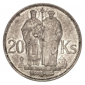 Slovakia, Republic (1939 - 1945), 20 crowns 1941, Saints Cyril and Methodius, Kremnica