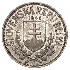 Slovakia, Republic (1939 - 1945), 20 crowns 1941, Saints Cyril and Methodius, Kremnica