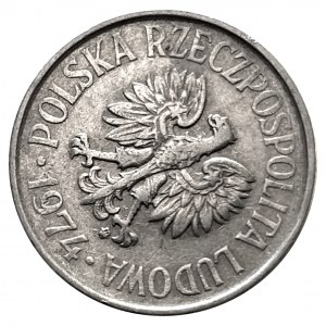 Polska, PRL (1944-1989), 50 groszy 1974 - destrukt, skrętka