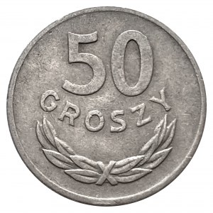 Polska, PRL (1944-1989), 50 groszy 1974 - destrukt, skrętka