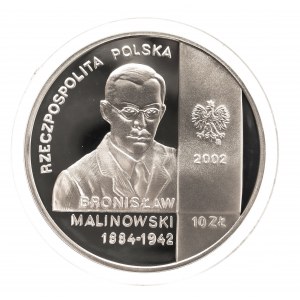 Polska, Rzeczpospolita od 1989 roku, 10 złotych 2002, Bronisław Malinowski