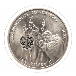 Polska, Rzeczpospolita od 1989 roku, 10 złotych 2002, Jan Paweł II - Pontifex Maximus