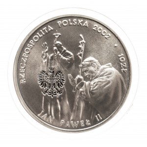 Polska, Rzeczpospolita od 1989 roku, 10 złotych 2002, Jan Paweł II - Pontifex Maximus
