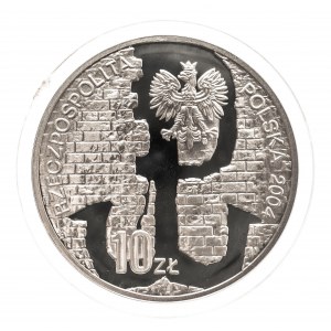Polska, Rzeczpospolita od 1989 roku, 10 złotych 2004, 60 Rocznica Powstania Warszawskiego