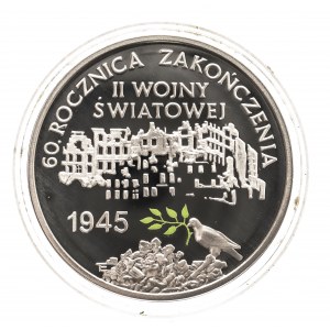 Polska, Rzeczpospolita od 1989 roku, 10 złotych 2005, 60 Rocznica Zakończenia II Wojny Światowej