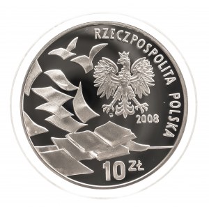 Polska, Rzeczpospolita od 1989 roku, 10 złotych 2008, 40 Rocznica Marca '68