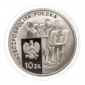 Polska, Rzeczpospolita od 1989 roku, 10 złotych 2011, 30 Rocznica Powstania Niezależnego Zrzeszenia Studentów