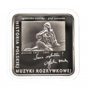 Polska, Rzeczpospolita od 1989 roku, 10 złotych 2013, Agnieszka Osiecka - Historia Polskiej Muzyki Rozrywkowej