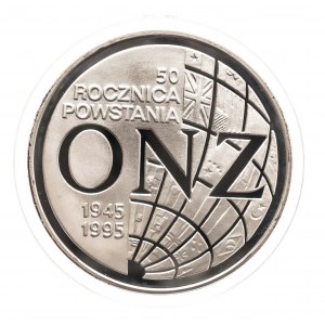 Polska, Rzeczpospolita od 1989 roku, 20 złotych 1995, 50 Rocznica Powstania ONZ