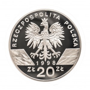 Polska, Rzeczpospolita od 1989 roku, 20 złotych 1998, Ropucha Paskówka