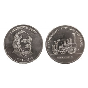 Niemcy, Medal 150 Lat Pierwszej Niemieckiej Kolei Dalekobieżnej Lipsk - Drezno