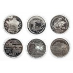 Francja, Zestaw Monet 100 franków (6 szt.), srebro 900 - Monnaie de Paris 1993-1994