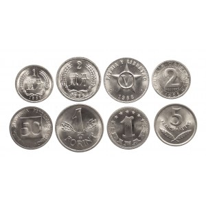 Various countries, set of 8 mint aluminum coins 20th century.