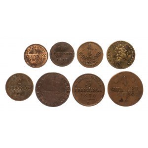 Germany et al, set of copper coins 18th-19th c.