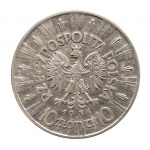 Polska, II Rzeczpospolita (1918-1939), 10 złotych 1934, Piłsudski, Warszawa