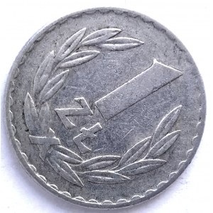 Polska, PRL (1944-1989), 1 złoty 1973 - destrukt, skrętka