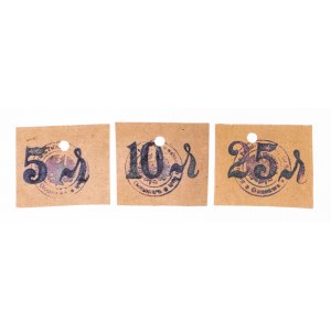 Gąsawa, 5, 10 i 25 fenigów bez daty (1914)