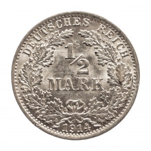Niemcy, Cesarstwo Niemieckie (1871-1918), 1/2 marki 1914 A, Berlin