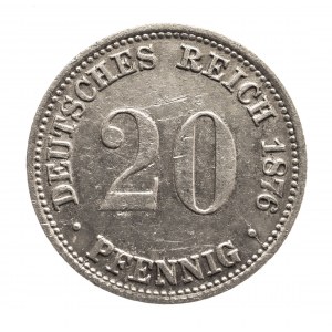 Niemcy, Cesarstwo Niemieckie (1871-1918), 20 fenigów 1876 A, Berlin