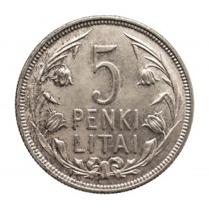 Litwa, Republika (1918-1940), 5 litów 1925, Kowno