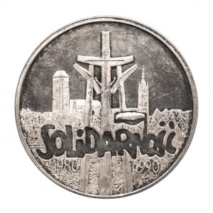 Polska, Rzeczpospolita Polska od 1989 roku, 100000 złotych 1990, Solidarność typ A.