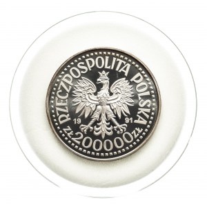 Polska, Rzeczpospolita od 1989 roku, 200000 złotych 1991, Jan Paweł II, PRÓBA