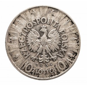 Polska, II Rzeczpospolira (1918-1939), 10 złotych 1934, Piłsudski, Warszawa