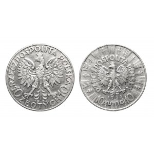 Polsko, Druhá republika (1918-1939), sada: 10 zlatých 1932 b.zn., 10 zlatých 1935