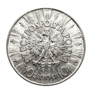 Poland,, Second Republic (1918-1939), 10 zloty 1935 Pilsudski, Warsaw