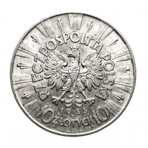 Polen,, Zweite Republik (1918-1939), 10 Zloty 1935 Piłsudski, Warschau