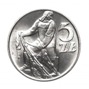 Polsko, Polská lidová republika 1844-1989, 5 zlotých 1960 Rybak, Varšava - lehký twist