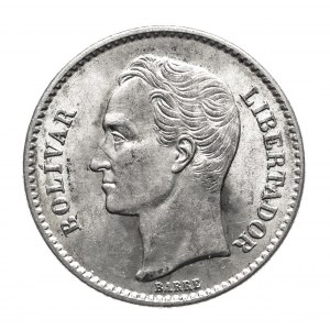 Venezuela, Spojené státy (1879 - 1952), 1 bolivar 1936, Philadelphia, stříbro