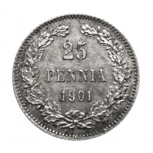 Finnland, Nikolaus II. (1894-1917), 25 Pfennige 1901 L, Helsinki-Vantaa