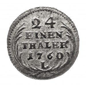 Poland, August III Sas (1733-1733), 1/24 thaler 1760 L/LDC, Dresden