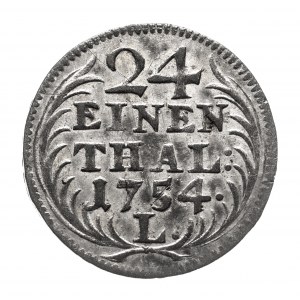 Polen, August III Sas (1733-1763), 1/24 Taler 1754 L/EDC, Leipzig