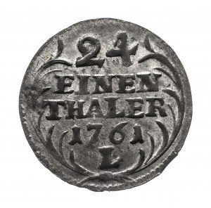 Poland, August III Sas (1733-1763), 1/24 thaler 1761 L/EDC, Leipzig