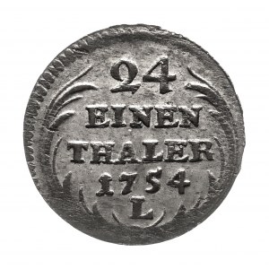 Poland, August III Sas (1733-1763), 1/24 thaler 1754 L/LDC, Leipzig