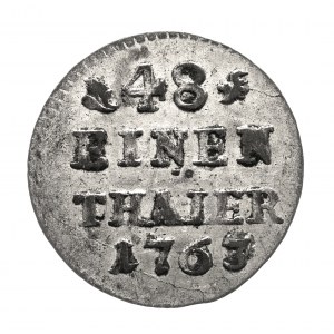 Poland, August III Sas (1733-1763), 1/48 thaler 1763 C, Grünthal