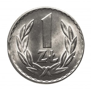 Polen, Volksrepublik Polen (1944-1989), 1 Zloty 1965, Warschau, Vernichtung - Blattende
