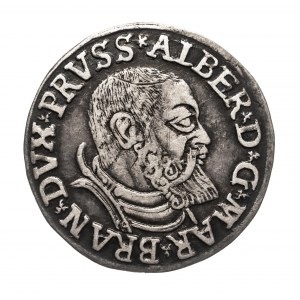 Knížecí Prusko, Albert Hohenzollern (1525-1568), trojak 1541, Königsberg - krátké vousy