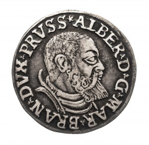 Ducal Prussia, Albert Hohenzollern (1525-1568), trojak 1541, Königsberg - short beard