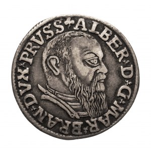 Herzogliches Preußen, Albert Hohenzollern (1525-1568), Trojak 1541, Königsberg - langer Bart
